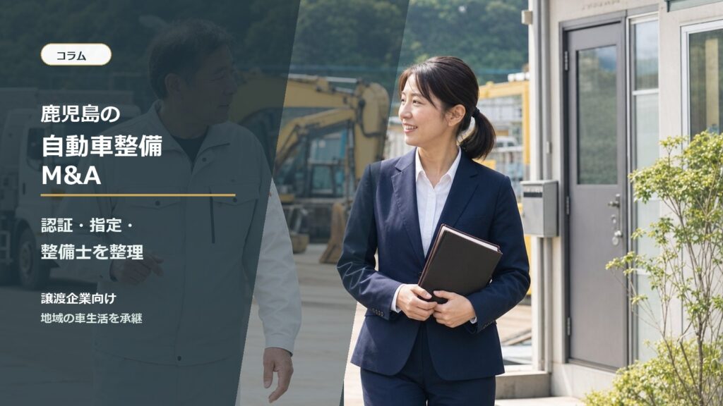 鹿児島の自動車整備業M&Aと事業承継を相談する経営者と専門家