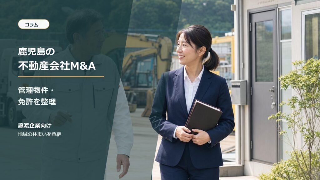 鹿児島の不動産会社M&Aと賃貸管理業の事業承継を相談する経営者と専門家