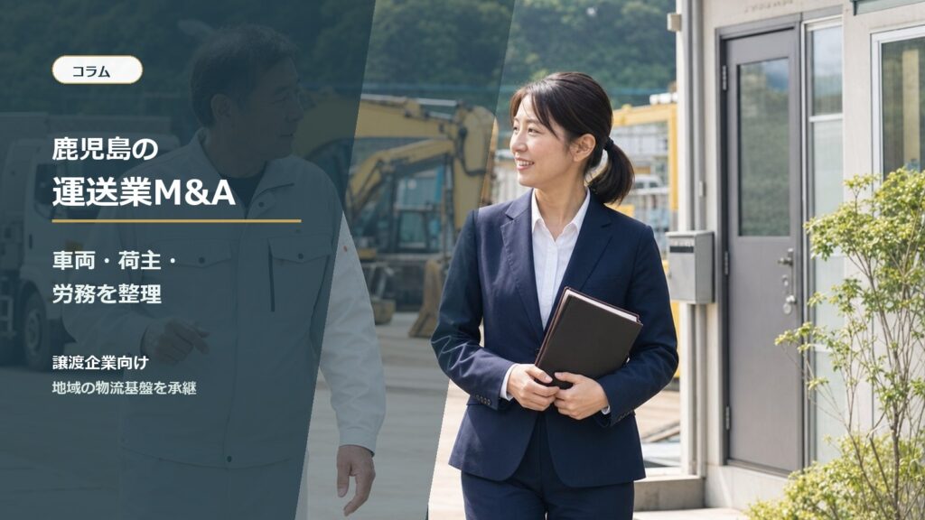 鹿児島の運送業と物流事業のM&A承継を相談する経営者と専門家